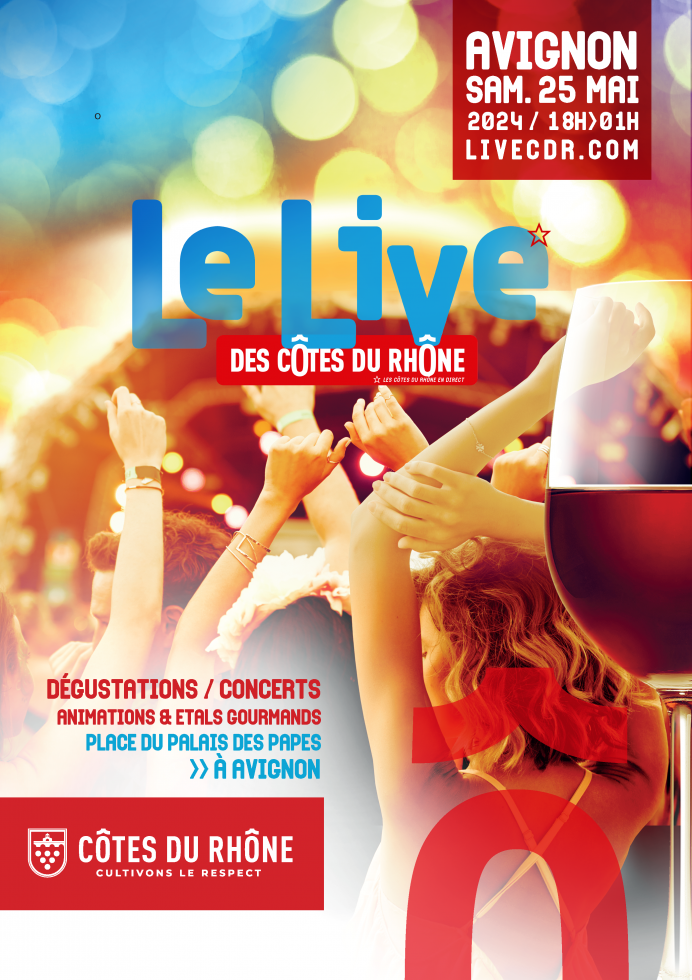 Affiche Live des Côtes du Rhône