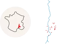 Carte Côtes du Rhône Village nommés